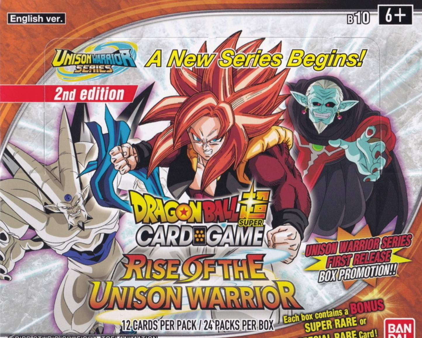 Dragon Ball Super Card Game: Unison Warrior Series - Rise of the Unison Warrior Booster Box 2nd Edition [DBS-B10]